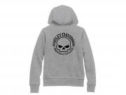 Pullover "Special Skull Zip Front Hoodie Grey"_1