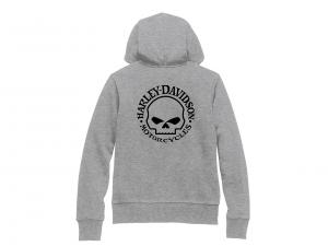Pullover "Special Skull Zip Front Hoodie Grey"_1