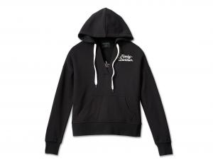 Pullover "Valley Rumblers V-Neck Hoodie Black" 96667-23VW