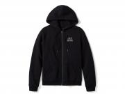 Women's Willie G Skull Full Zip Fleece Hoodie Black 96595-25VW