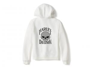 Pullover "Willie G Skull Full Zip Fleece Hoodie White"_1