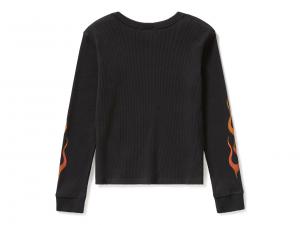 Top "Vintage Flames Knit Black"_1