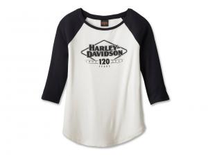 T-Shirt "120th Anniversary Speedbird Diamond Knit Top Colorblocked Cloud Dancer" 96683-23VW