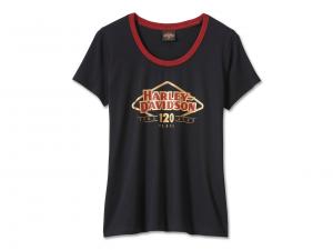 T-Shirt "120th Anniversary Speedbird Diamond Scoopneck Black" 96694-23VW