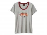 T-Shirt "120th Anniversary Speedbird Diamond Scoopneck Light Grey Heather" 96696-23VW