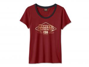 Women's 120th Anniversary Speedbird Diamond Scoopneck Tee Red 96695-23VW