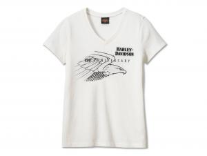 Women's 120th Anniversary United V-Neck Tee Cloud Dancer 96698-23VW