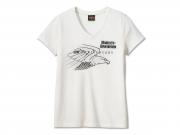 Women's 120th Anniversary United V-Neck Tee Cloud Dancer 96698-23VW