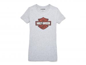 Women´s Bar & Shield Graphic Tee Grey 99153-22VW