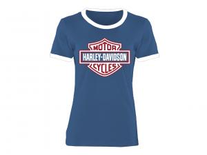 T-Shirt "Federal Blue Essential Bar & Shield Ringer" 96620-22VW