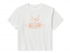 Women's Flaming Eagle Boxy Tee 96777-25VW