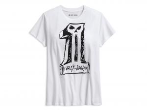 SKETCHY #1 SKULL TEE 99086-18VW