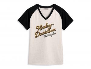 Women's United Raglan V-Neck Tee - Cloud Dancer 96232-23VW