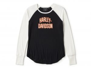 Women's Essential Arched Font Long Sleeve Raglan Black 99297-25VW