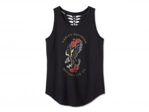 Women's American Traditional Rip & Repair Tank Black 96578-24VW