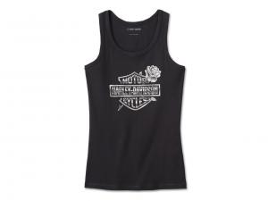 Women's Rose Bar & Shield Tank Black 96600-24VW