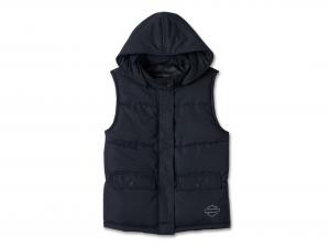 Women's Bar & Shield Quilted Vest Black 97434-24VW