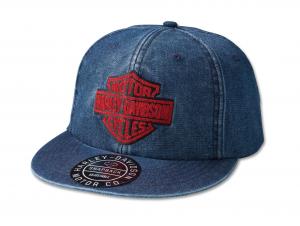 Bar & Shield Denim Snapback Cap Blue 97735-23VM