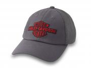 Baseballmütze "H-D Oil Can Bar & Shield Stretch-Fit Grey" 97611-25VM