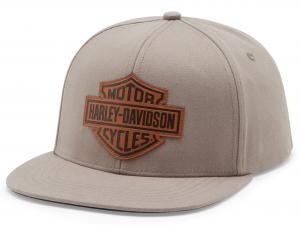 Men's Leather Bar & Shield Switchback Adjustable Cap 97769-25VM