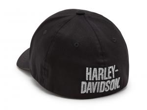 Baseballmütze "Willie G Skull Reflective Softail Stretch Fit"_1