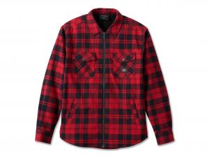 Men's Flying Eagle Zip-Up Flannel Red Plaid 96216-24VM