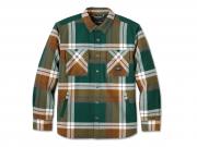 In Between The Line Shirt Jacket Java & Rainforest 96038-25VM
