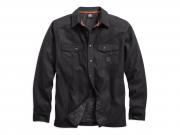 Men's Black Water-Resistant Shirt Jacket 96062-16VM