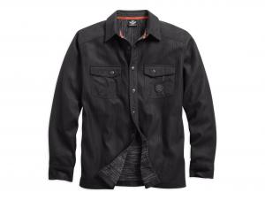 Men's Black Water-Resistant Shirt Jacket 96062-16VM