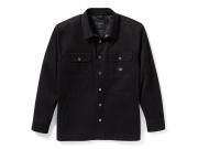 Men's Racer Font Solid Shirt Jacket 96809-25VM