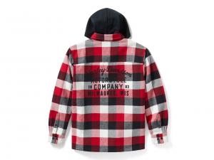 Hemd/Jacke "Traveler Hooded Plaid Red"_1
