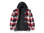 Hemd/Jacke "Traveler Hooded Plaid Red"_2