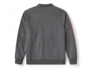 Jacke "Essential Fleece Zip Front Track Grey"_1