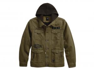 HOODED CANVAS SLIM FIT JACKET 97433-18VM