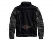 Jacke "LEATHER SLEEVE DENIM"_1
