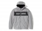 Men's H-D Trenton Deflector 2.0 Hooded Riding Fleece Colorblock Grey 97134-25VM
