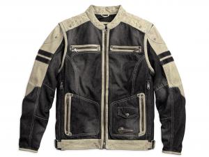 KNAVE TEXTILE/LEATHER RIDING JACKET 97142-17VM