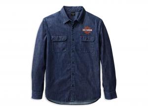 Men's B&S Denim Shirt Dark Indigo 99090-22VM