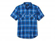 Hemd "Backing It In Short Sleeve Blue Plaid" 96451-24VM