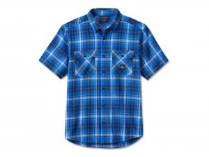 Hemd "Backing It In Short Sleeve Blue Plaid" 96451-24VM