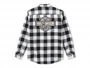 Hemd "Bar & Shield Buffalo Check Flannel Plaid Cloud Dancer"_1