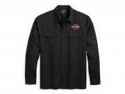 Hemd "Bar & Shield Long Sleeve - Black" 96131-23VM