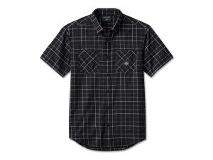 Hemd "Bar & Shield Short Sleeve Black" 96557-24VM