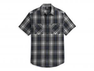 Shirt Block Letter Plaid Blue/Grey 96374-21VM