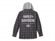 Hemd "Burner Long Sleeve Hooded Black Plaid"_1