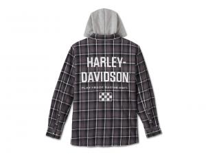 Hemd "Burner Long Sleeve Hooded Black Plaid"_1