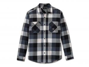 Hemd "Essence Long Sleeve Flannel Plaid Black & Blue" 96031-25VM