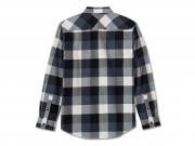 Hemd "Essence Long Sleeve Flannel Plaid Black & Blue"_1