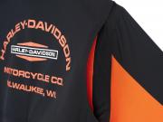 Hemd "H-D TECH Milwaukee Short Sleeve Colorblock Black & Orange"_2