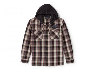Men's Metal Bound Long Sleeve Hooded Shirt 96392-25VM